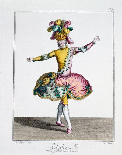 Costume pour Silphe dans le Ballet des Éléments, fin du XVIIIe siècle - Jean Baptiste Martin